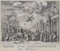 KG 15631
<br/>
Zinneprent verovering Wezel en Den Bosch, 1629
<br/>
<em>anoniem NL (17de eeuw)</em>